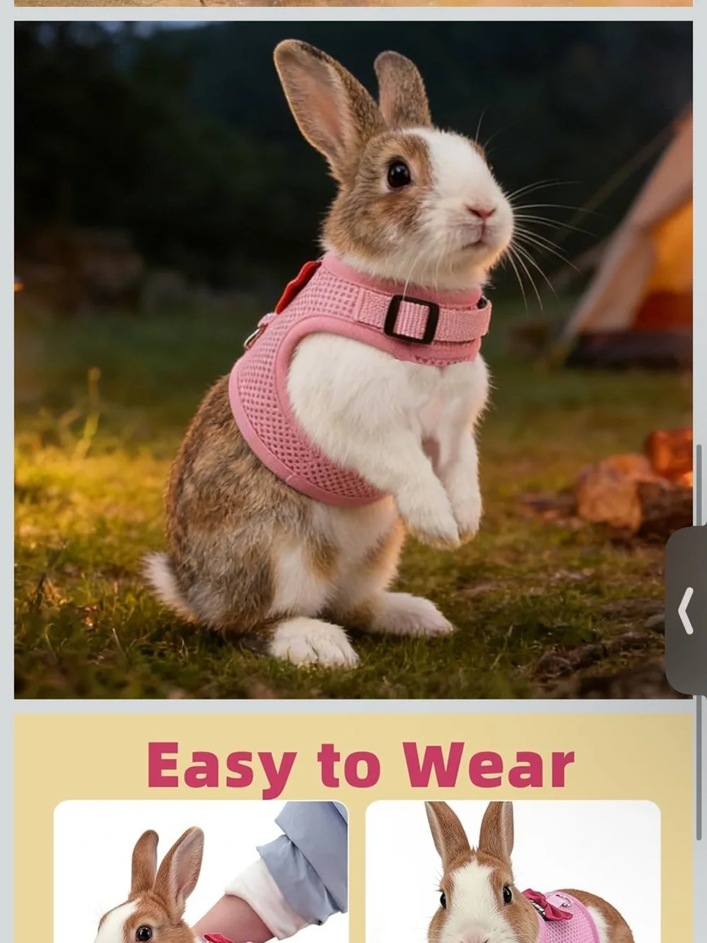 Pink Mesh Pet Harness with Bow - Attle